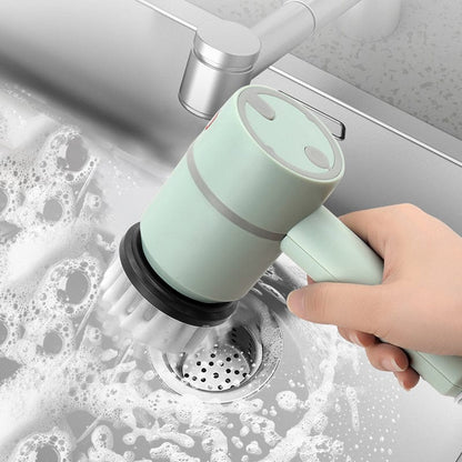 Electric rechargeable multifunctional handheld cleaning brush