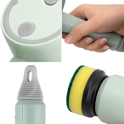 Electric rechargeable multifunctional handheld cleaning brush